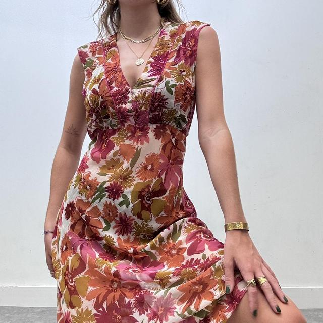 Sheer floral summer dress