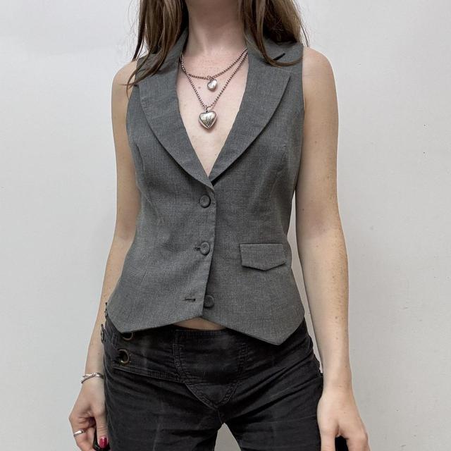 Vintage grey suit waistcoat vest