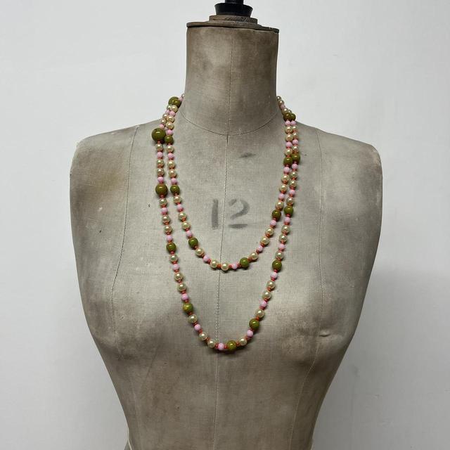 Pearl crystal layered necklace
