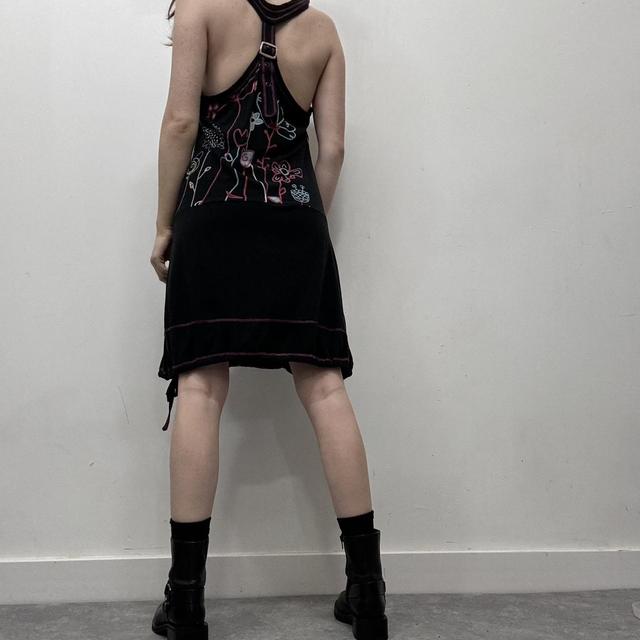 Black patterned abstract dress