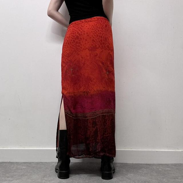 Patterned summer maxi skirt