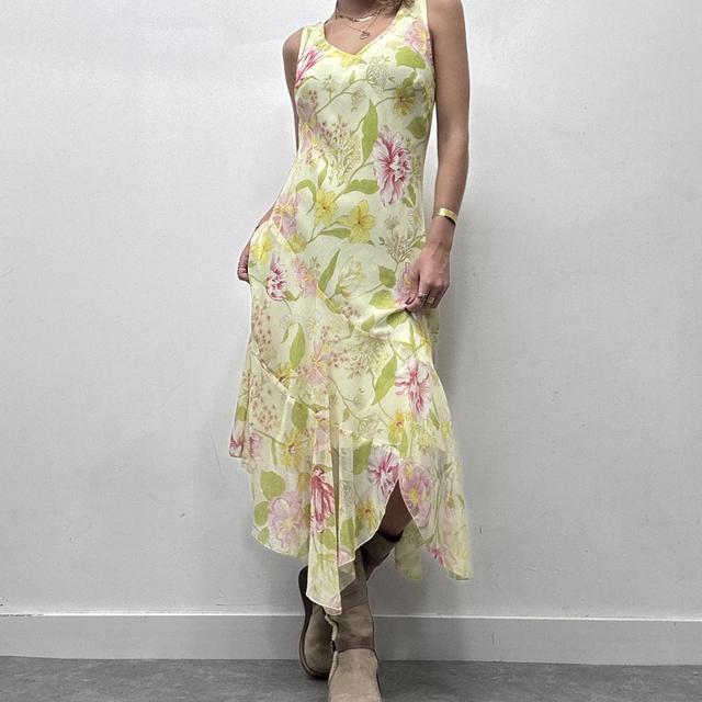 Sheer pastel watercolour flower dress