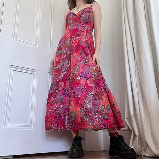 Paisley floral summer dress