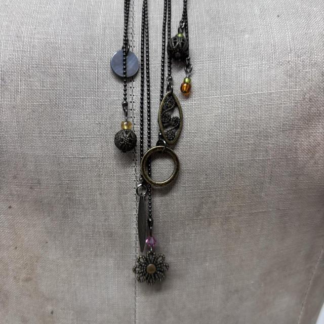 Draped chain butterfly necklace