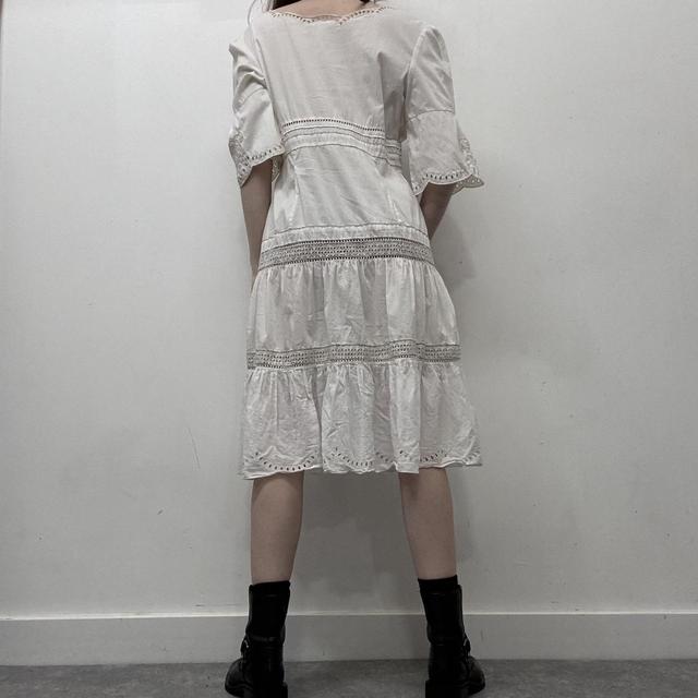 White cotton lace dress