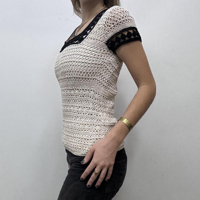 Crochet lace baby tee