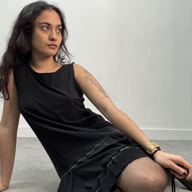 Black ruffle cop copine dress