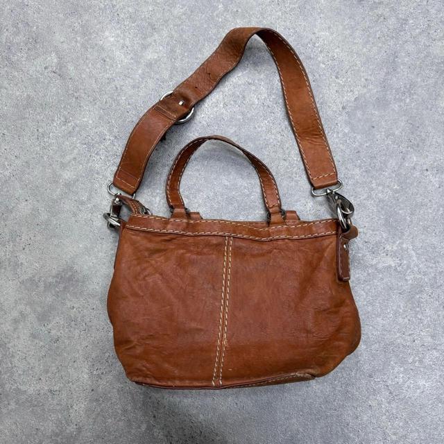 Tan leather studded mini bag