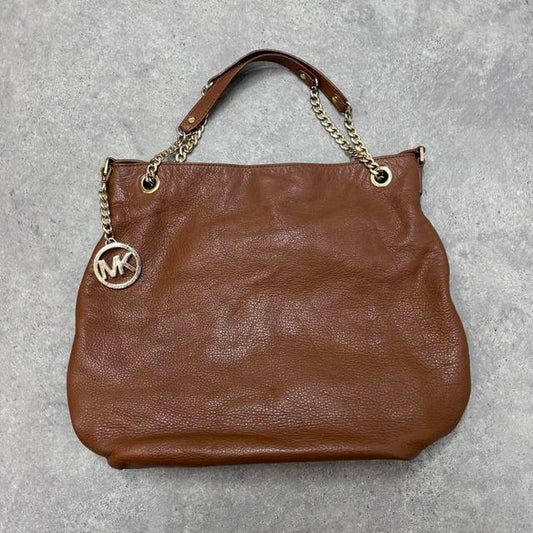 Tan leather micheal Kors