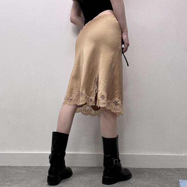 Silk lace slip petticoat skirt