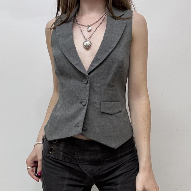 Vintage grey suit waistcoat vest