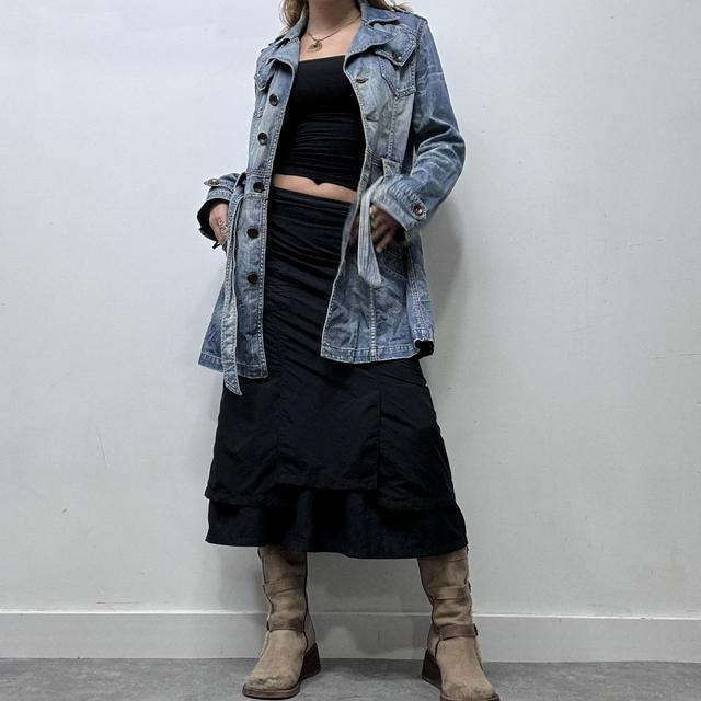 Distressed denim y2k jacket