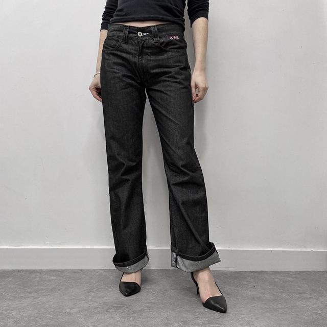Dark wash salvage denim jeans