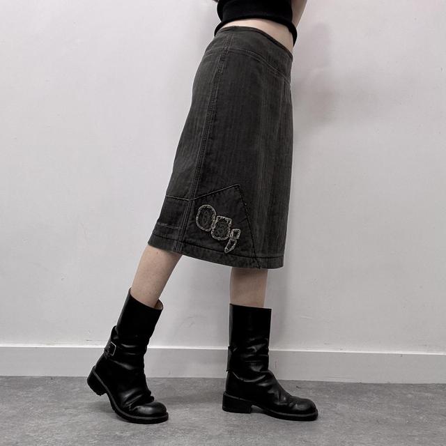 Cop copine pinstripe midi skirt