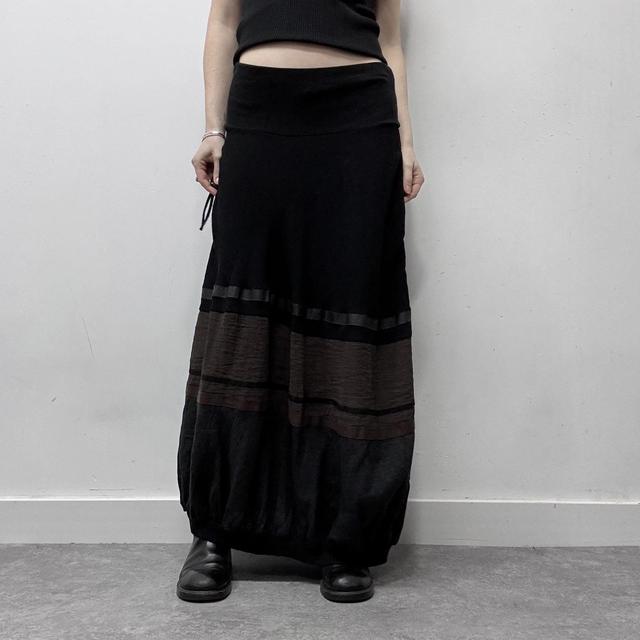 Cop Copine puff striped maxi skirt