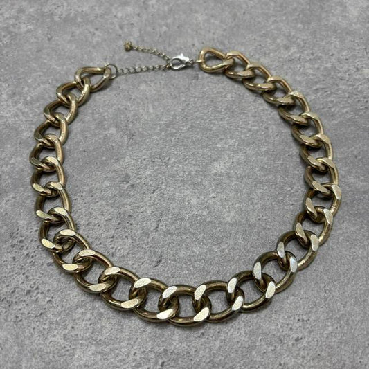 Oversized gold chain necklace