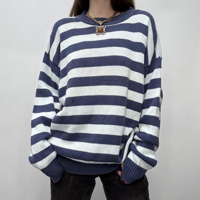Slouchy oversized striped jumper