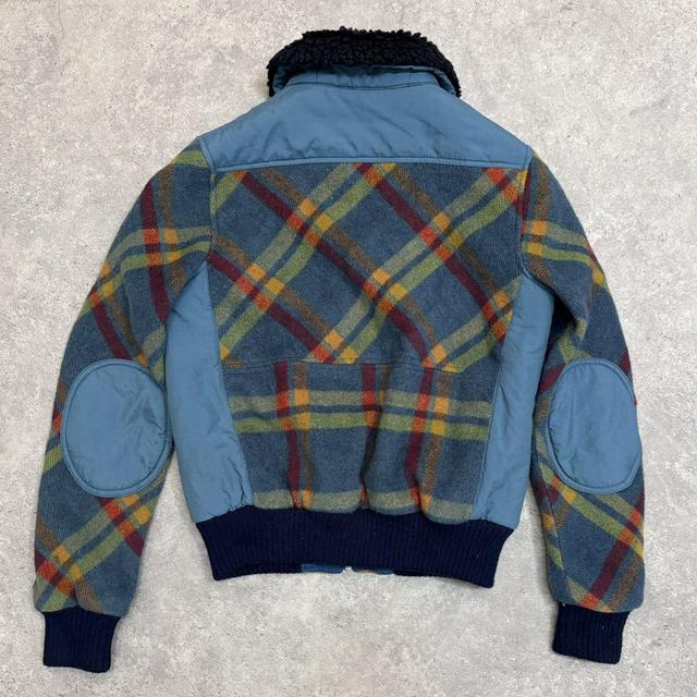 Tartan checked bomber jacket