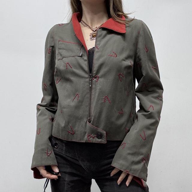 Asymmetric zip up jacket