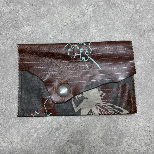 Pinstripe leather fairy fray bag