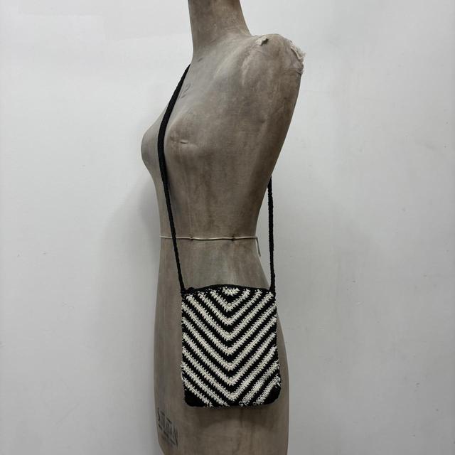 Woven patterned crossbody bag