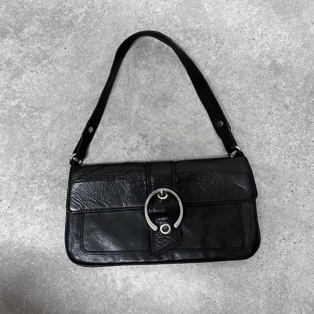 Black mini buckle bag