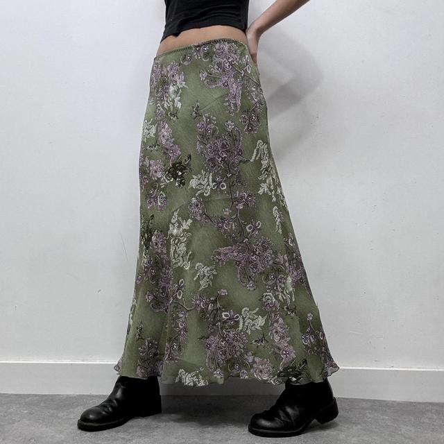 Paisley bias cut maxi skirt