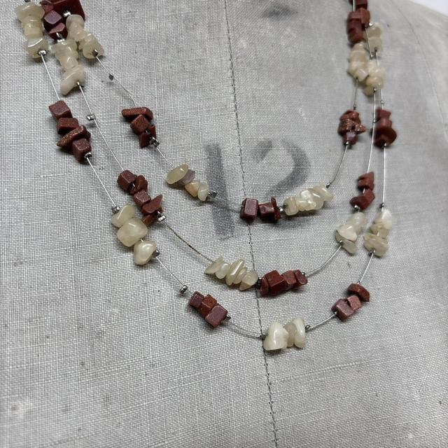 Crystal gemstone layered necklace