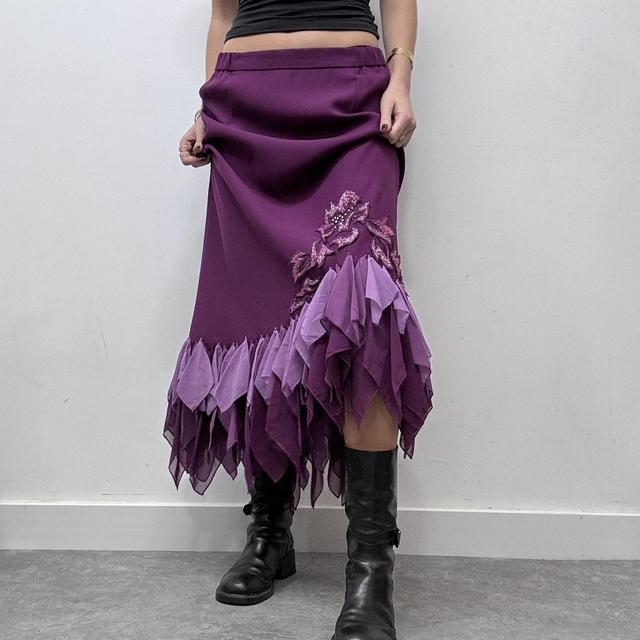 Purple fairy flutter asymmetric skirt