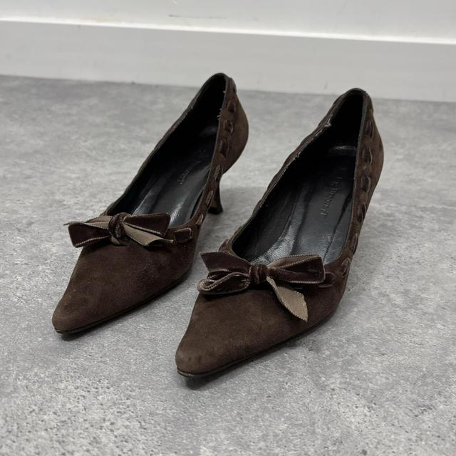 Vintage bow kitten heel y2k shoes