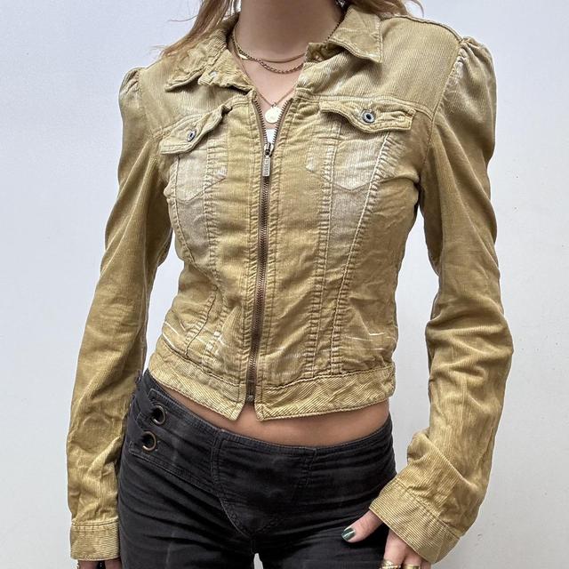 Cropped cord diesel jacket
