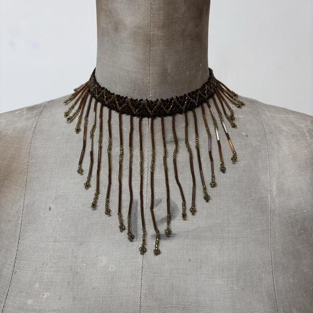 Drape beaded collar neclace