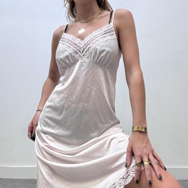 Sheer floral lace slip dress