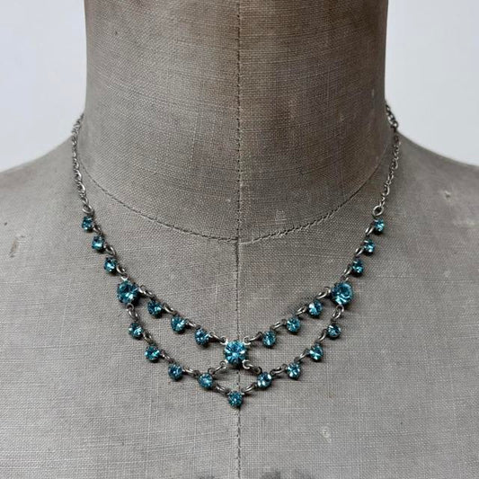 Boho gemstone chandelier necklace