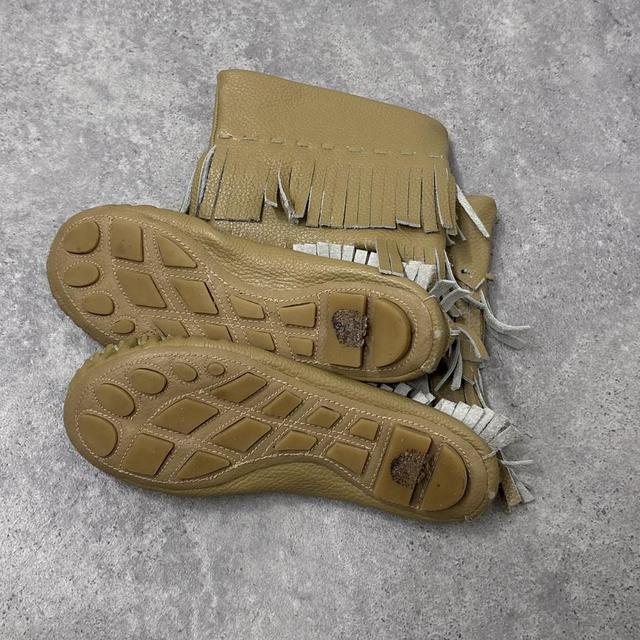 Tassel boho leather boots