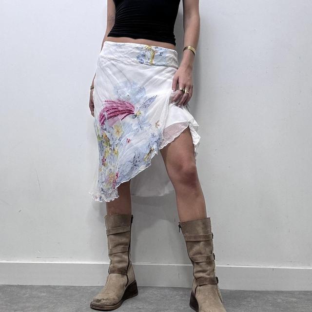 Silk floaty fairy watercolour skirt