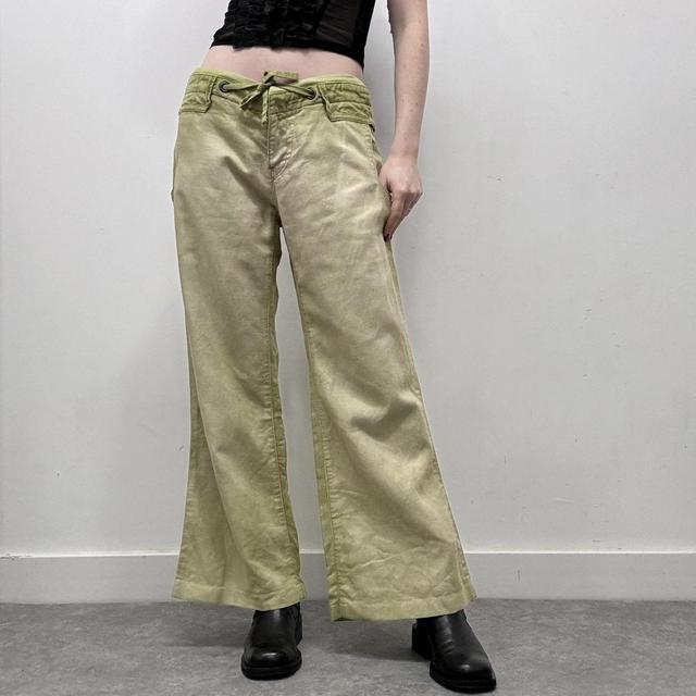 Green linen miss sixty trousers