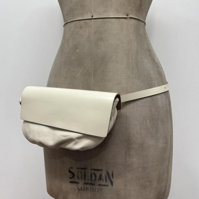 COS cream leather crossbody bag