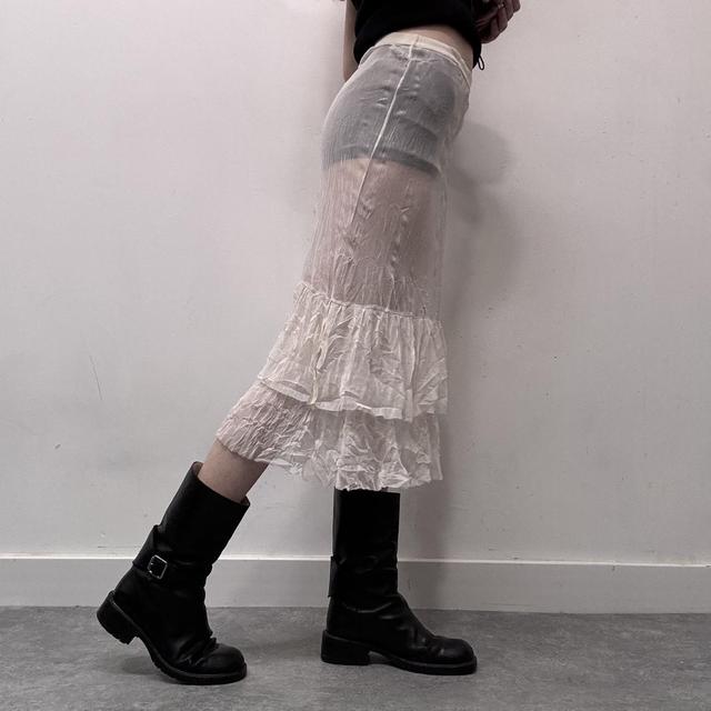 White lace sheer skirt