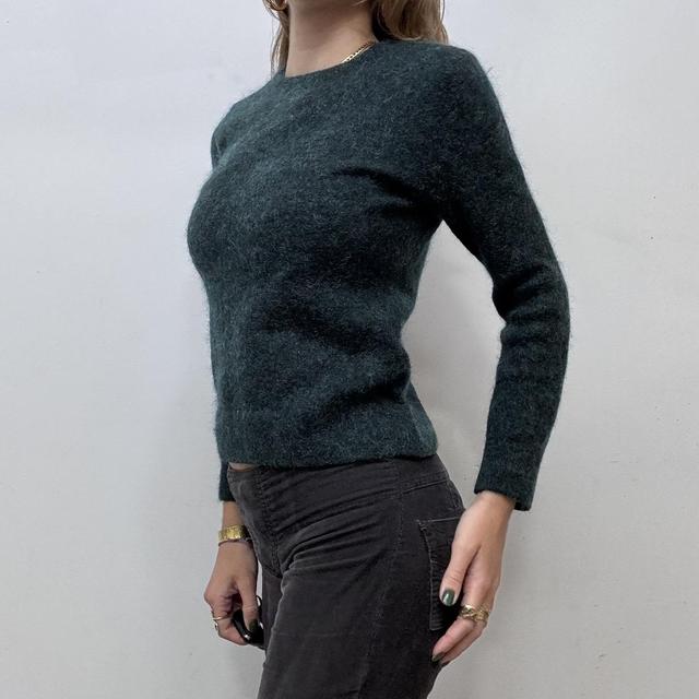 Green wool mohair jumper