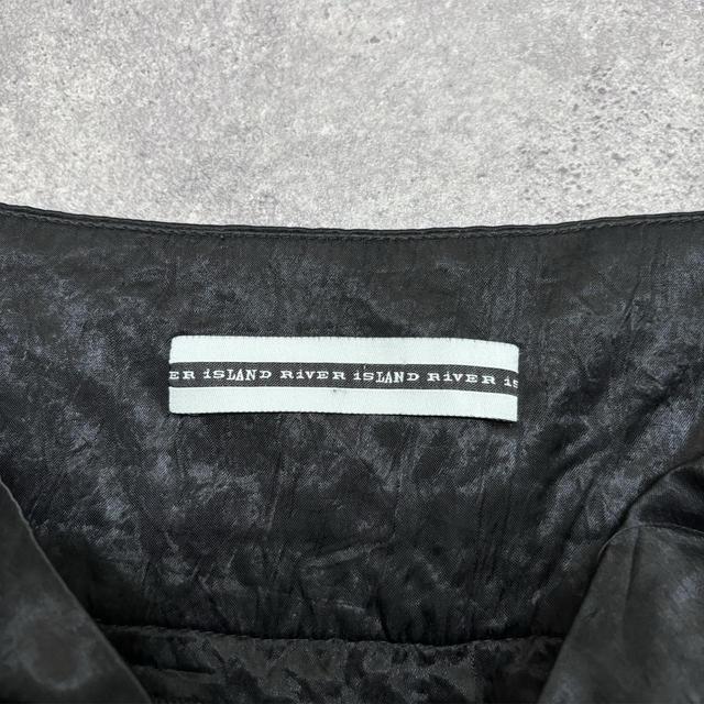 Black satin puff balloon skirt