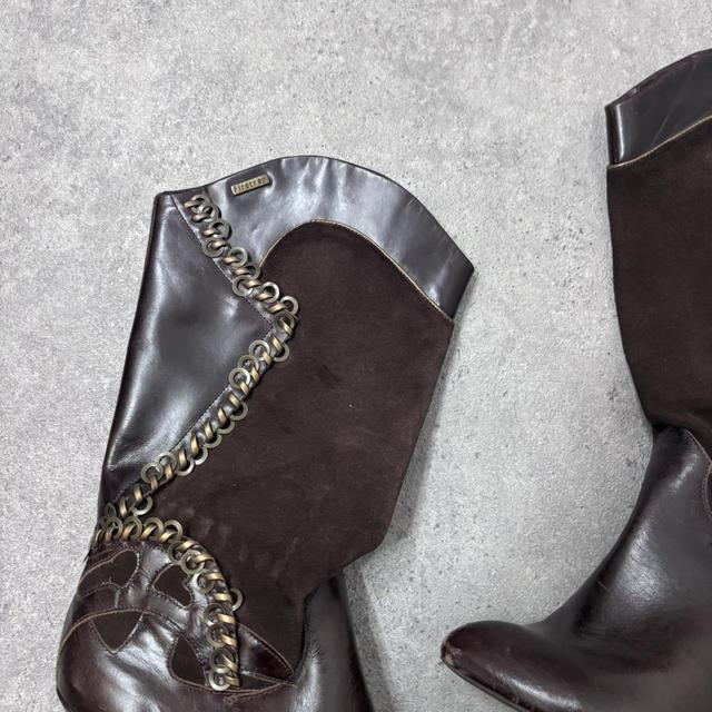 Eyelet studded boots