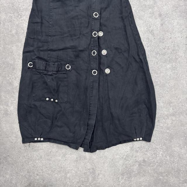 Eyelet studded asymmetric dress