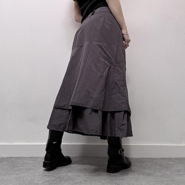 Grey pinstripe skirt