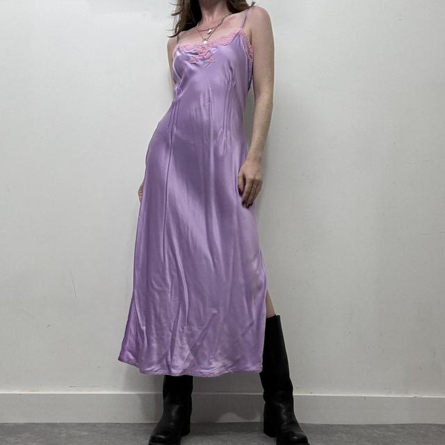 Silk lace slip dress
