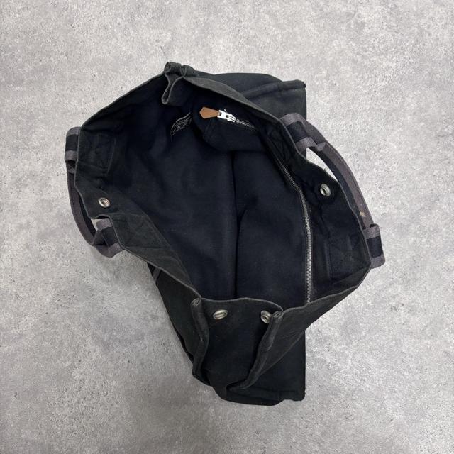 Black hermes canvas tote