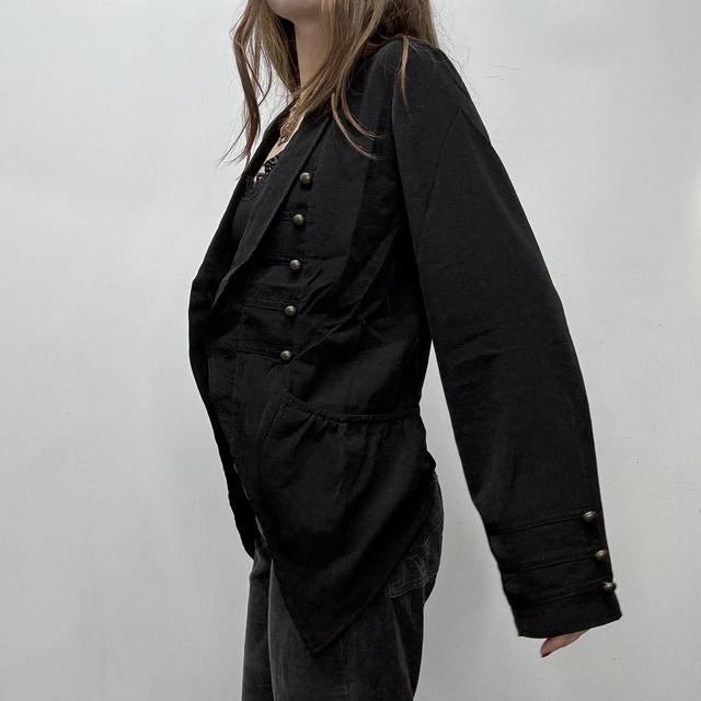 Black military fitted jacket blazer