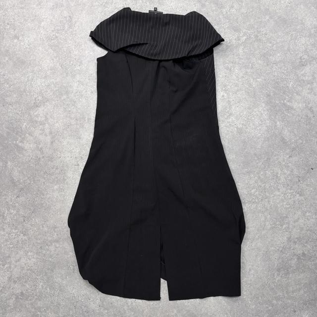 Pinstripe structured cargo dress