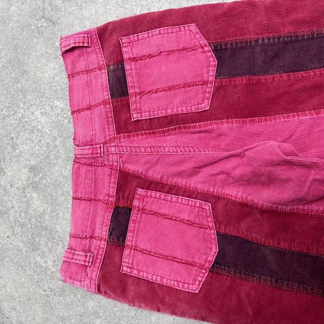 Striped pink 70s flare cords