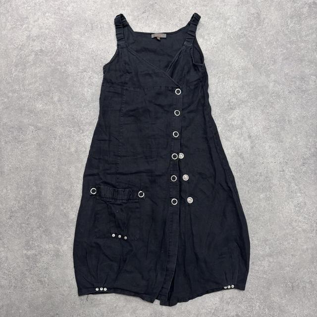 Eyelet studded asymmetric dress